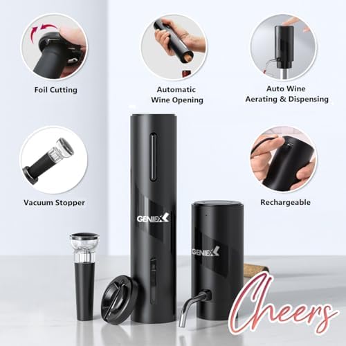 Electric Wine Set 4 | Automatic Wine Opener Dispenser Gift Set