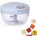 Manual Food Processor with 3 Blades, Garlic Chopper, Mini Hand Pull