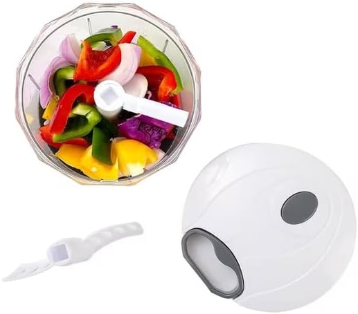 Manual Food Chopper 4 Cup – Hand Pull String Vegetable Chopper for