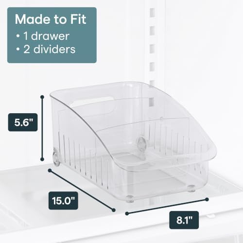 YouCopia RollOut Fridge Drawer 8”, Adjustable Bin Refrigerator