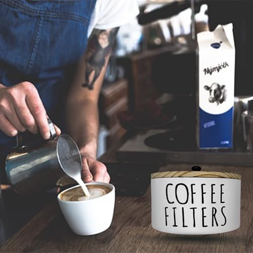 Coffee Filter Holder Filter Box Storage Round Organizer Basket