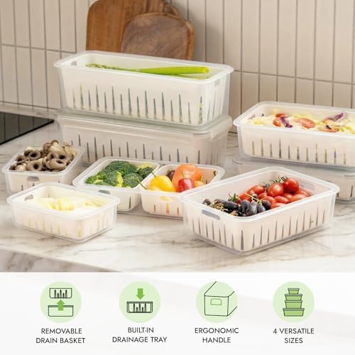 carrotez 16.9 Cup Produce Saver Container for Fridge