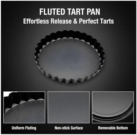 16 Pcs Mini Tart Pans Set, 3.1 inch Tart Pans with Removable Bottoms