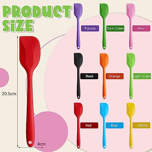 Hsei 54 Pcs Silicone Spatulas Set, 9 Colors