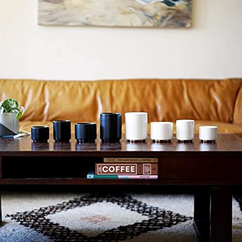 Fellow Monty Milk Art Cups - Double Wall Ceramic Latte Mug, 11 oz