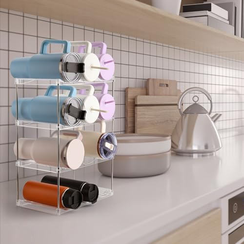 Water Bottle Organizer for Stanley 40 oz Tumbler, 4-Tier Holder, 2 SET