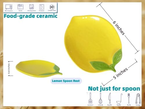 Ceramic Spoon Rest for Stove Top & Kitchen Counter Spoon Holder for