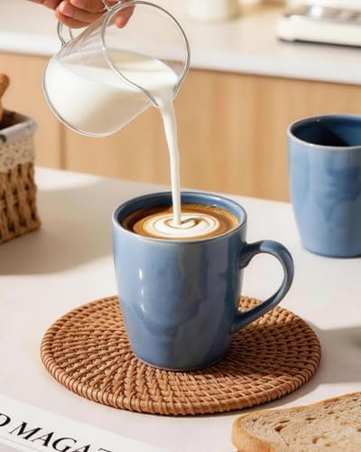famiware Aurora Coffee Mugs, 14oz Mug Set of 4, Stoneware Cup with