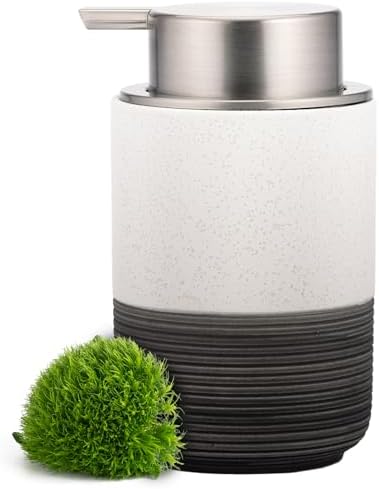 EMPO Ceramic Embossed Press Foam Hand Soap Dispenser - 300ml Large