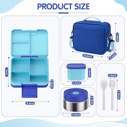 HOMETALL Bento Lunch Box for Kids, 8.5oz Food Thermo, Insulated Lunch