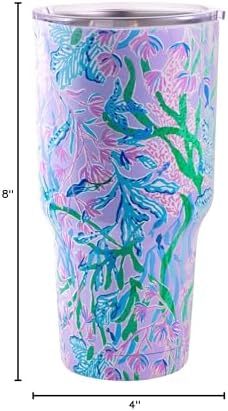 Lilly Pulitzer 30 oz Stainless Steel Tumbler, Secret Escape