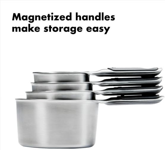 OXO Good Grips 4 Piece Stainless Steel Measuring Cups with Magnetic