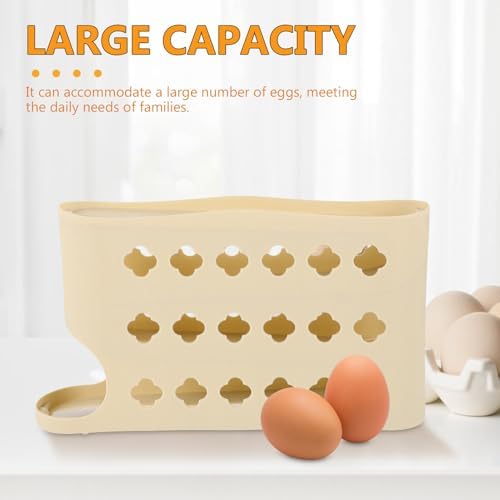 Roll Eggs Dispenser 4 Layer PP Egg Holder for Fridge Cabinet