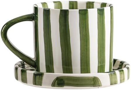 8 Oz Coffee Mug Large Espresso Cups With Saucer Ceramic Coffee Mugs