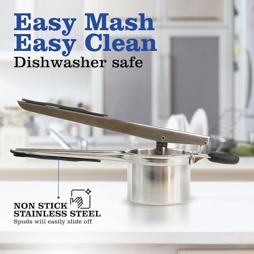 Mindful Design Large 15oz Potato Ricer, Heavy Duty Stainless Steel