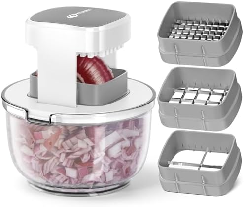 KEOUKE Multifunctional Vegetable Chopper Bowl, White