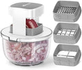 KEOUKE Multifunctional Vegetable Chopper Bowl, White