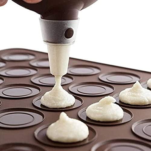 Haofy Silicone Macaron Mats, 2x30-Grid Non-Stick Baking Brown