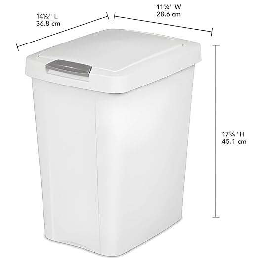 7.5 Gallon White Wastebasket - Image 3
