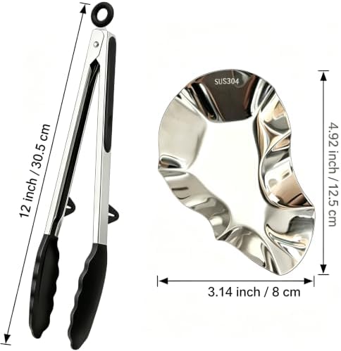 304SS Oyster Grill Tray and Silicone Tongs BBQ Set, 16-Piece