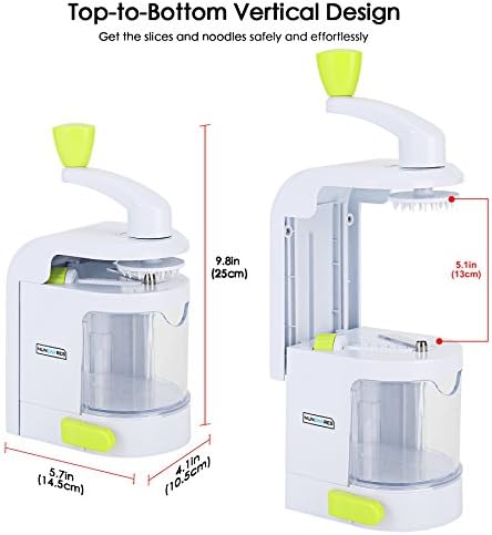 4-Blade Vegetable Spiralizer with 500ml Bin