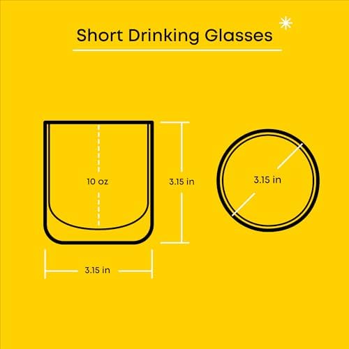 JoyJolt Hello Kitty & Friends Rainbow Short Drinking Glasses, Lowball
