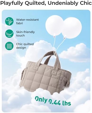 BAGSMART Lunch Bag Women Small Cute Quilted Insulated Leakproof