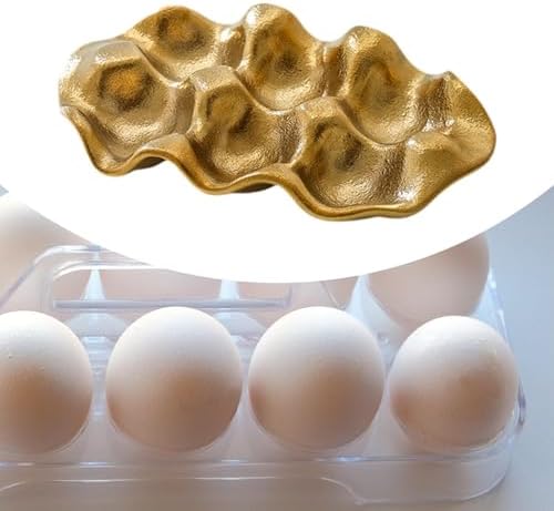 Egg Holder Ceramic Egg Tray Dispenser Refrigerator Storage Box Elegant