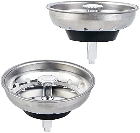 CORNERJOY 2 PCS Kitchen Sink Strainer and Stopper Combo Basket