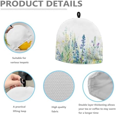 Floral Large Tea Cozy for Teapot Teapot Warmer Cover Foldable for