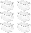 Vtopmart 6 Pack Clear Stackable Storage Bins with Lids