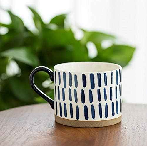 Koja Colorful Hand Painted Ceramic Mugs, 16 oz, Set of 4, Dishwasher