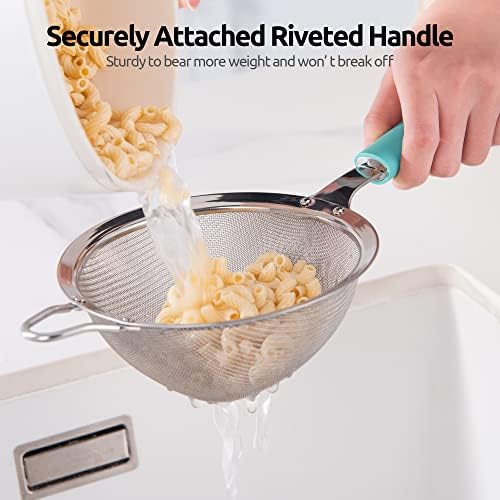 18/8 Stainless Steel Mesh Strainer: U-Taste 5.5 Inch Kitchen Fine Mesh