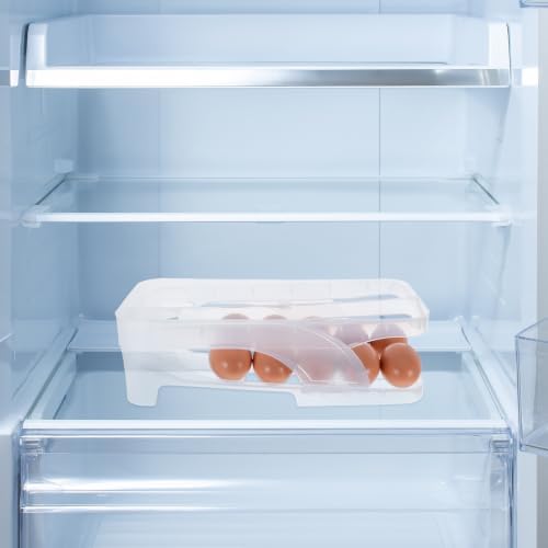 Automatic Rolling Egg Dispenser, Two Tier Plastic Fridge Organizer