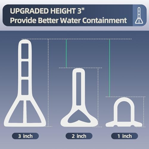 (Upgraded) BLAUESGAS 3” High Collapsible Shower Threshold Water Dam