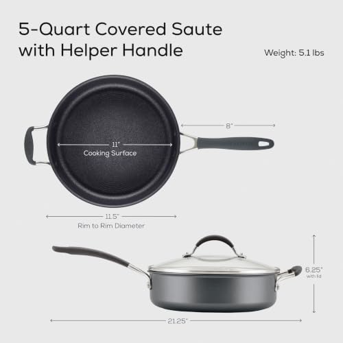 Circulon A1 Series Nonstick Induction Sauté Pan with Lid, 5-Quart