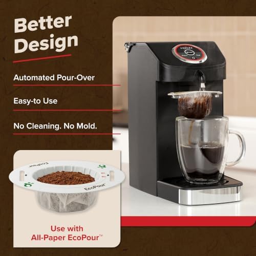 Swirl Single Serve Pour Over Coffee Maker, Black