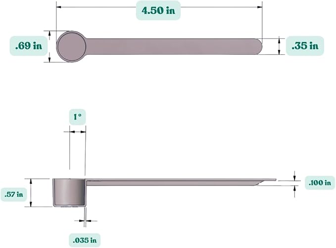 1/2 Teaspoon Long Handle Plastic Measuring Spoon - Image 2