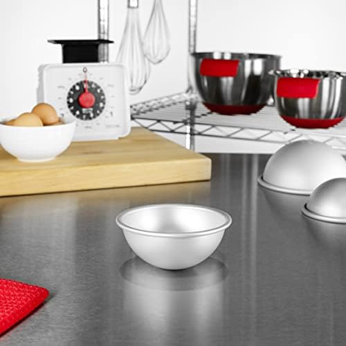 Fat Daddio's PHA-4PK Anodized Aluminum Hemisphere Pan, 4 x 2 Inch, Set