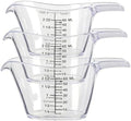 2 Oz Mini Measuring Cup, 1/4 Cup Acrylic Measuring Cups, Clear - 3 PCS