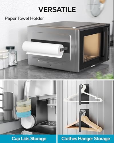 Nieifi Magnetic Shelf for Fridge, Black, 4-Pack