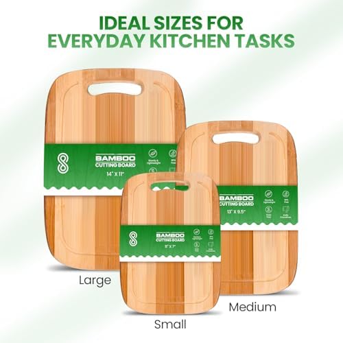 Wood Cutting Boards for Kitchen - Bamboo Cutting Board Cutting Boards