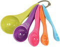 R&M Colorful Measuring Spoons 5-Piece Set – Plastic Nesting Measuring