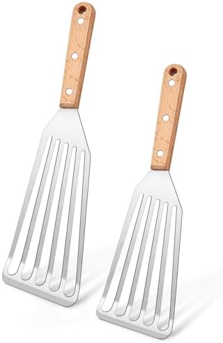 Joyfair Metal Fish Spatulas, 2 Pcs Stainless Steel Turner