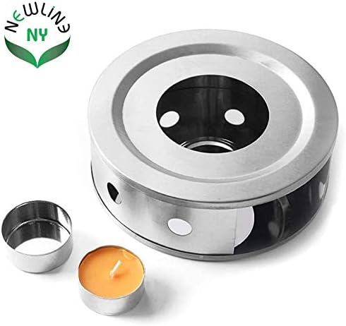 NewlineNY Stainless Steel Coffee Tea Warmers, Dual 6 Inches Circular
