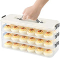 3-Layer Deviled Egg Container with Lid, Clear