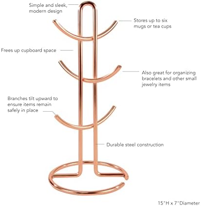 Spectrum Spectrum diversified euro mug holder copper, 4.3 Ounce