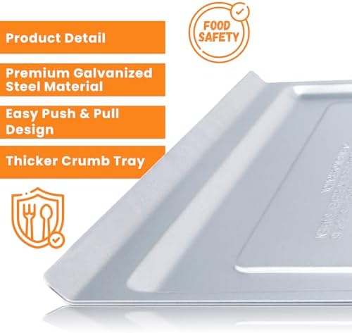Crumb Tray Replacement with 4pcs Teflon Mats for Ninja Foodi SP101 &
