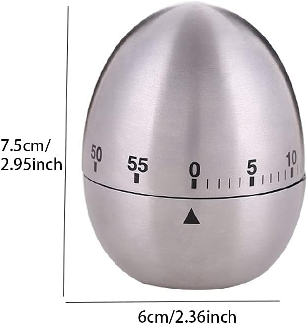 Kitchen Timer for Cooking, Egg Kitchen Timer Stainless Steel Mechanical - Image 6