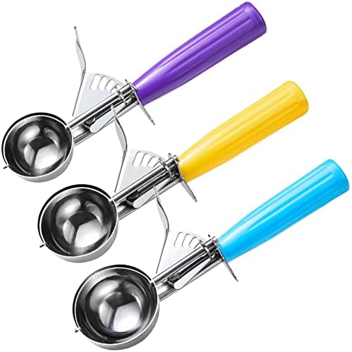 HOMURE H Ice Cream Scoop Set, 3 PCS Cookie Scoops, Disher, Muffin